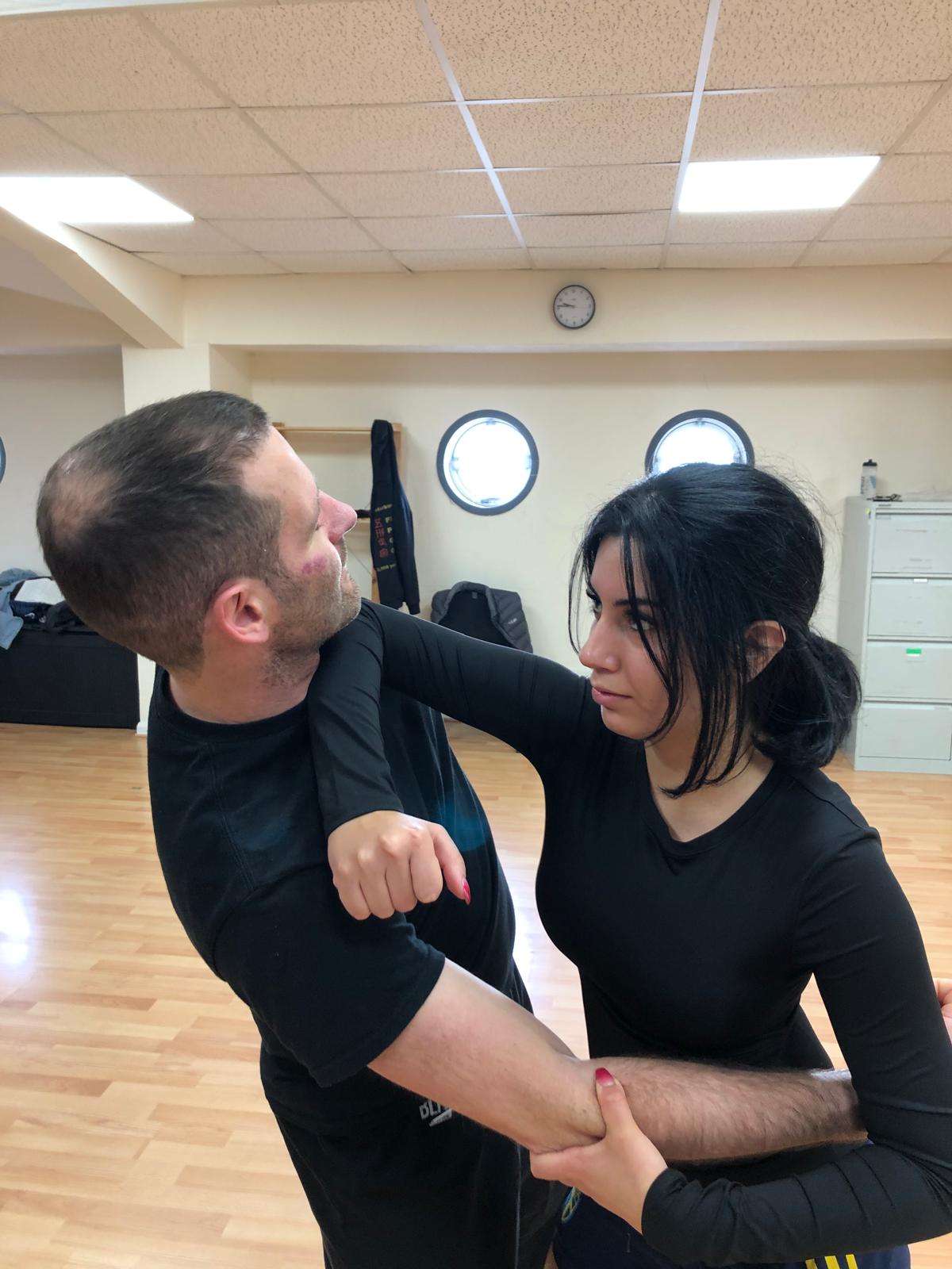 Straight punch defence technique